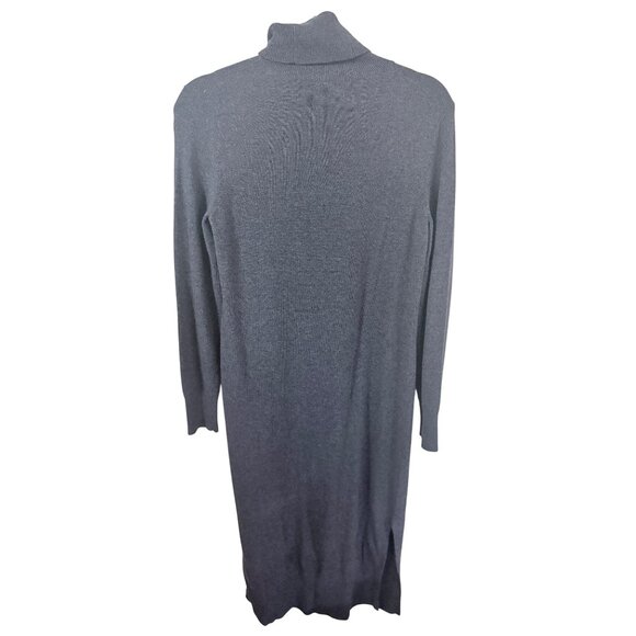 Banana Republic Turtleneck Sweater Dress XS Gray Wool Cashmere Preppy - Picture 2 of 10